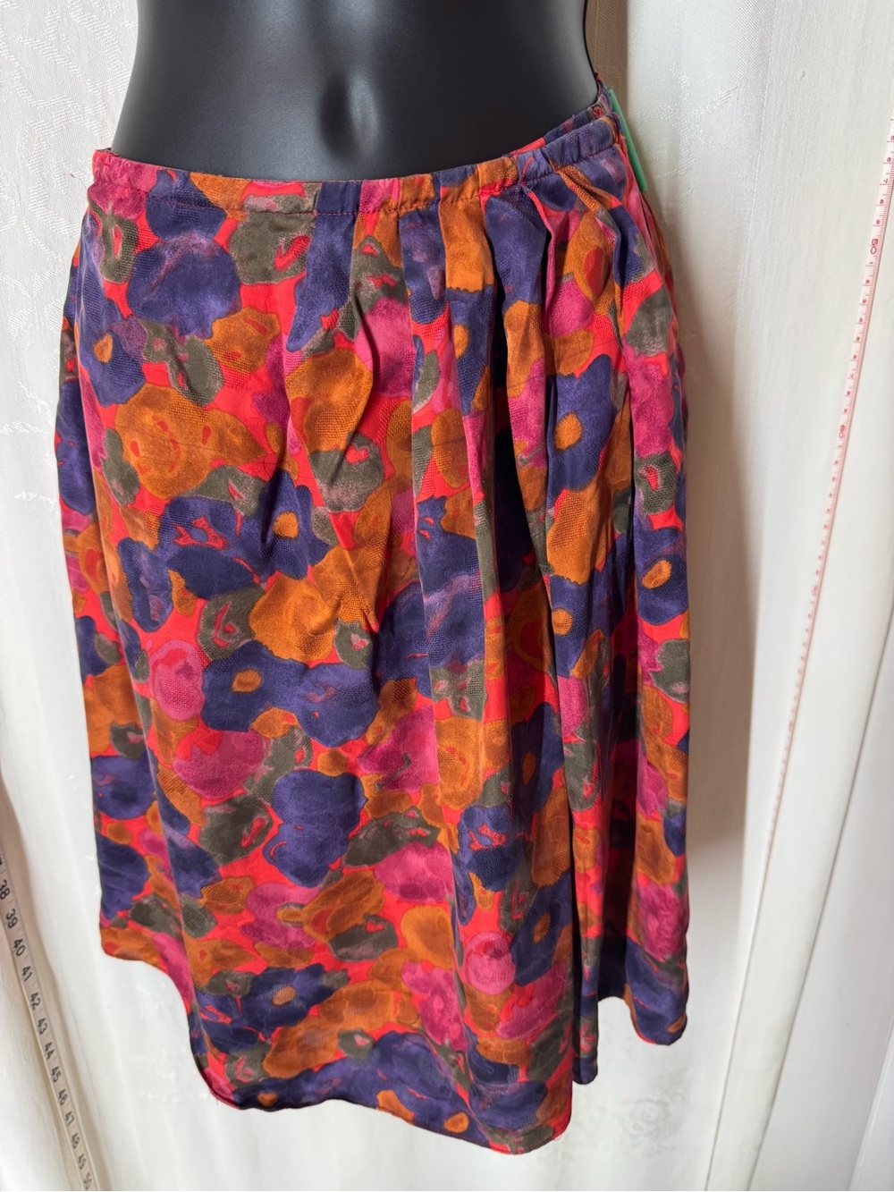Vintage Women's Silk Floral Wrap Skirt